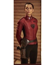 Georgina Campbell (Lyta Zod) Krypton Red Leather Jacket
